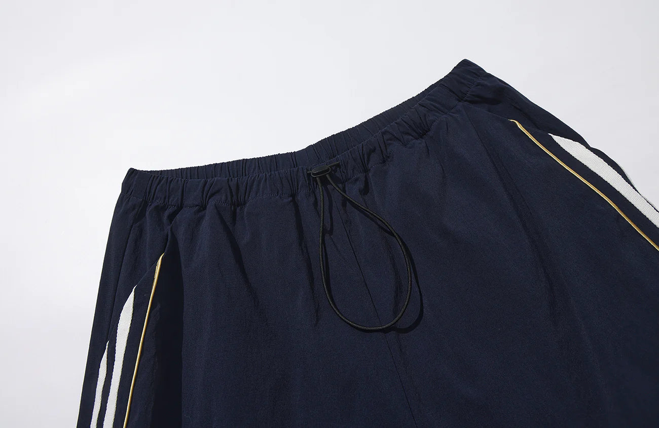 UMAMIISM Striped Drawstring Quick-Dry Track Pants