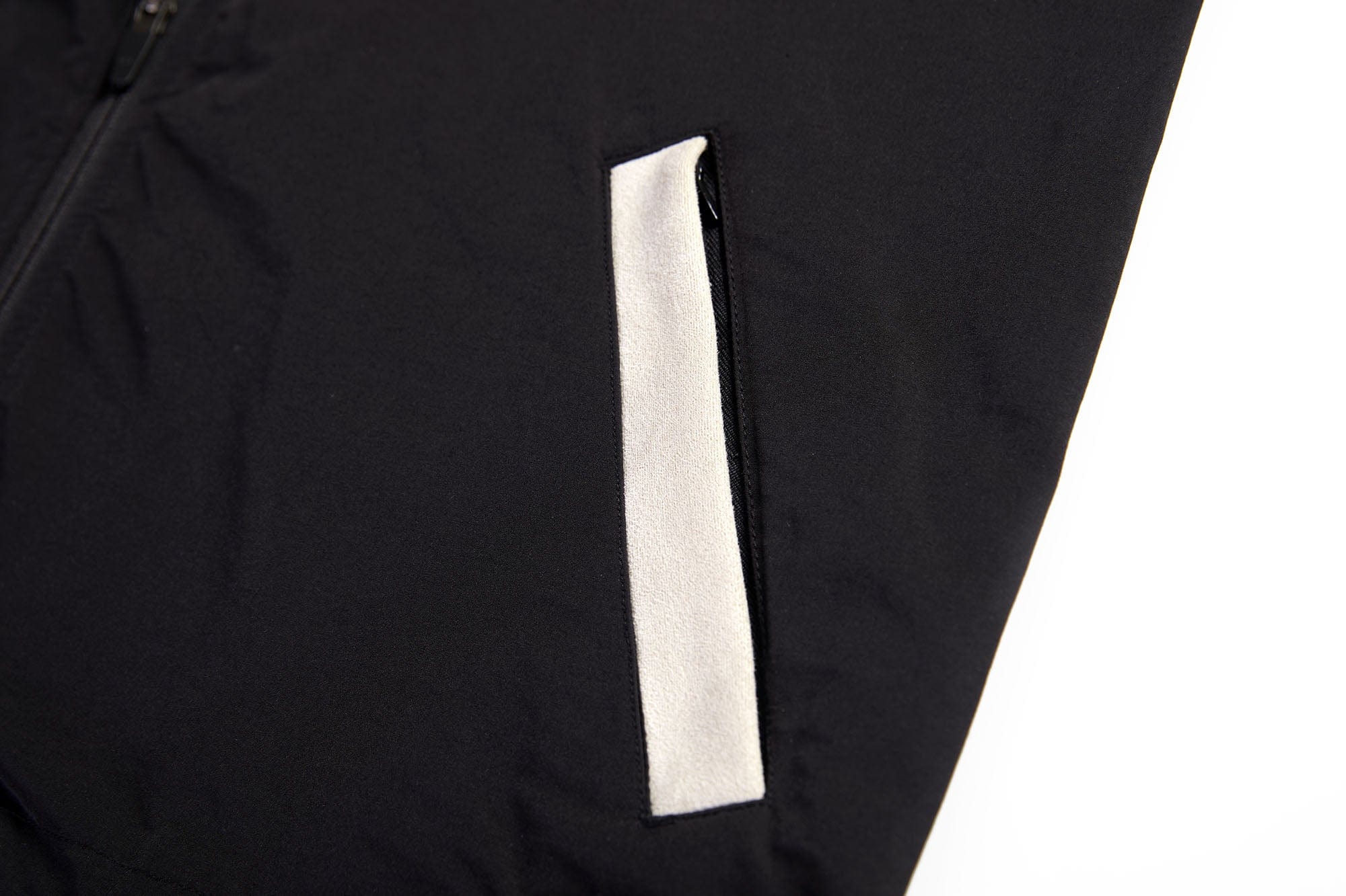 ERROR CODE ROBOT Diagonal Stripe Suede Track Half Jacket