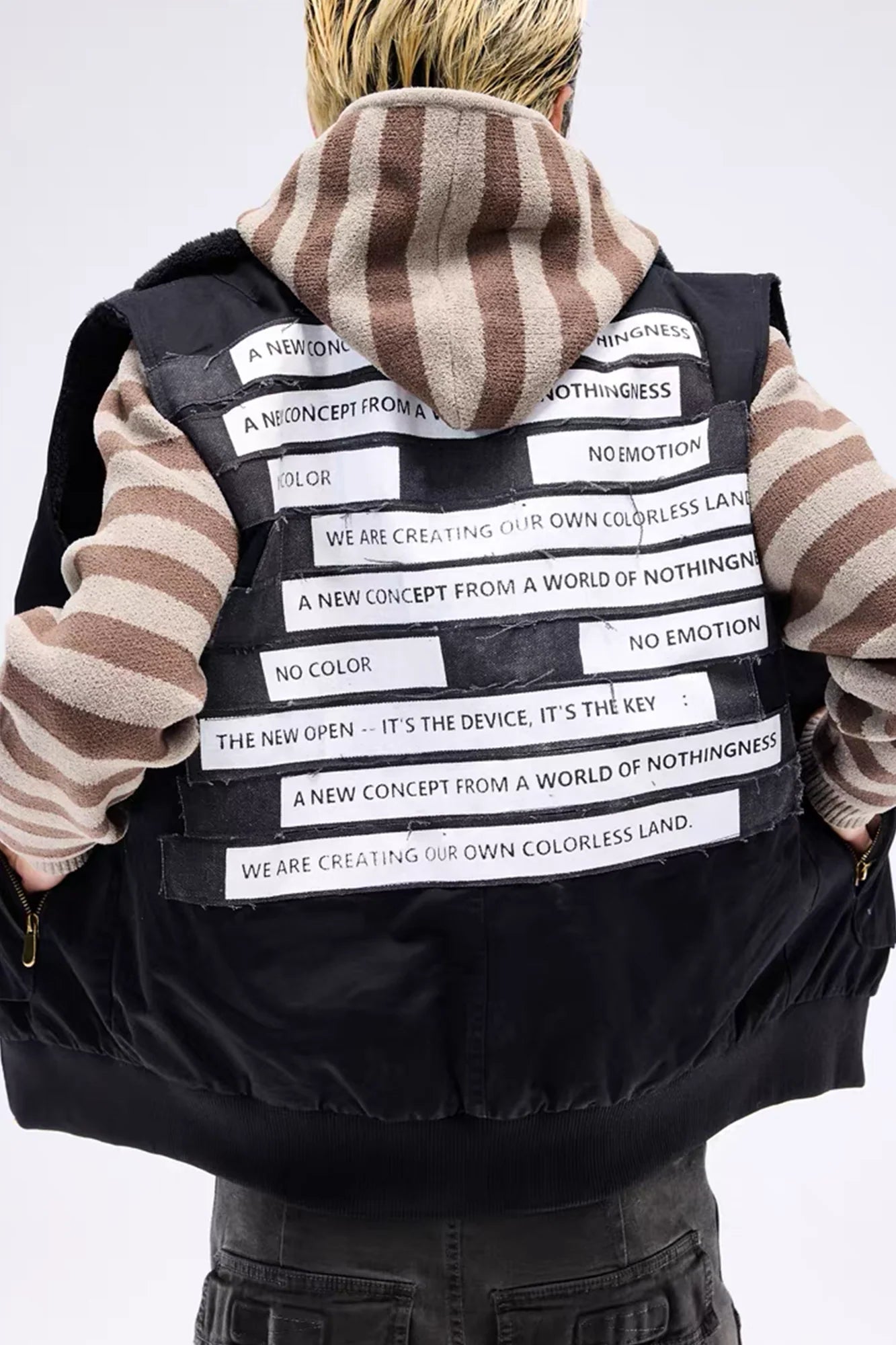 NOTHINGNESS WORLD Padded Funnel-Neck Zip Vest