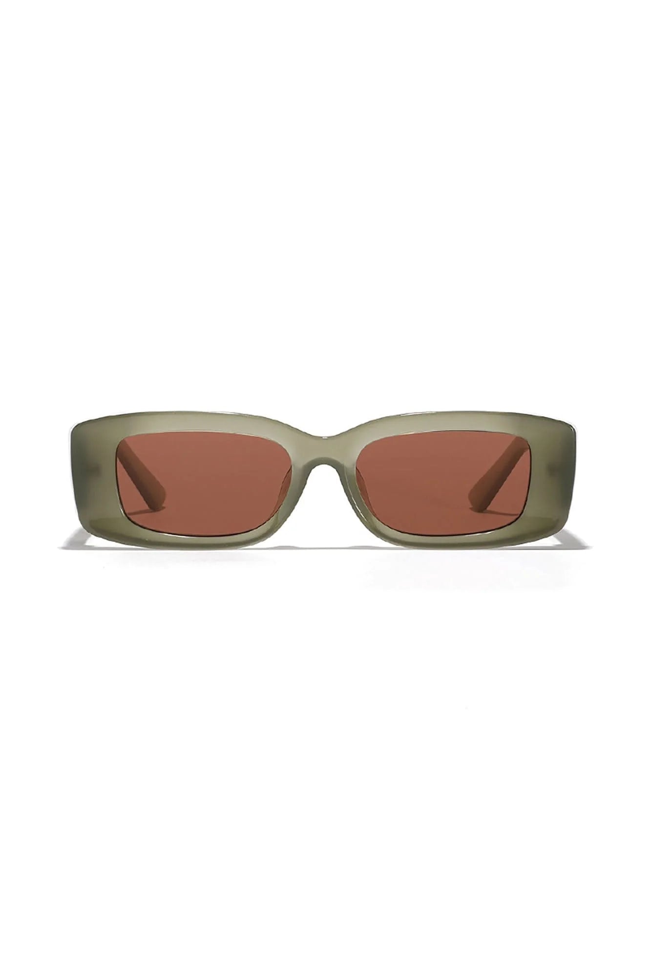 DAMAGE ASIA Retro Matte Rectangular Sunglasses
