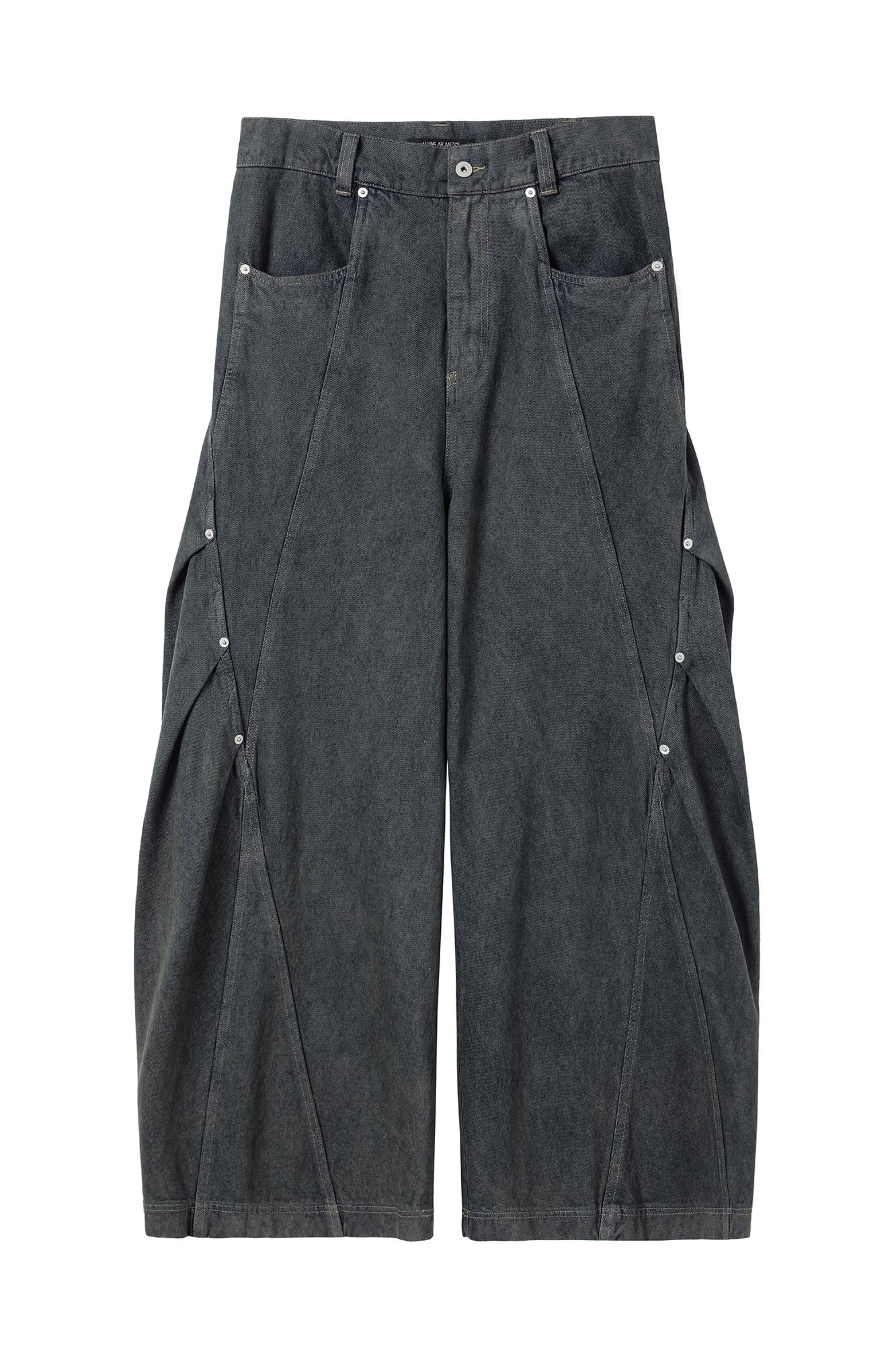 ALVNG AR ANTS Slanted Rivet-Paneled Jeans