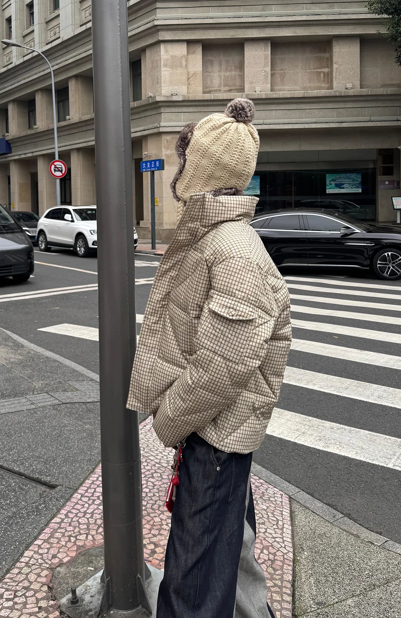 STEEPC Plaid Quilted Padded Jacket