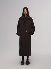ILNya Nieternite Nifutur Wool-Blend Double-Breasted High-Neck Coat