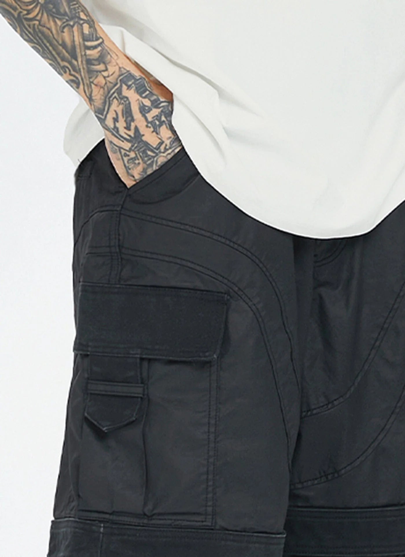 F2CE Spliced Big Pocket Waxed Shorts
