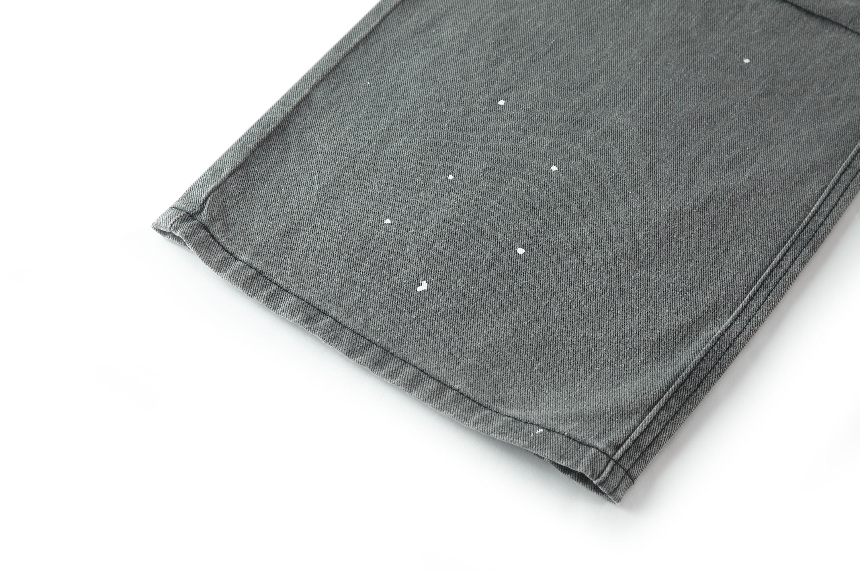 BONELESS Washed Sprinkle Pleated Knee Cargo Jeans