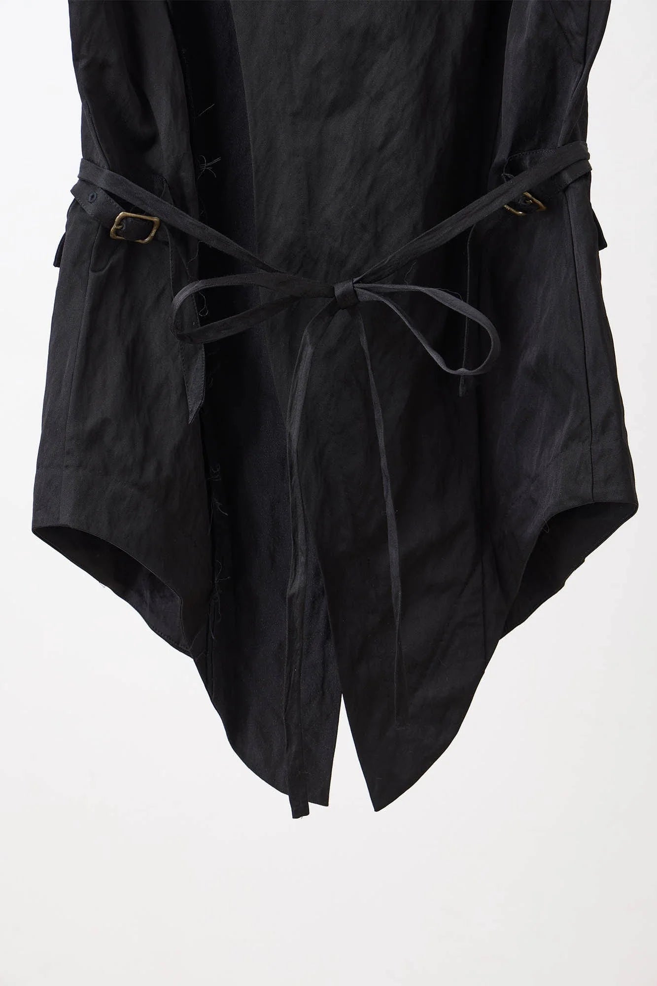 ILNya Nieternite Nifutur Asymmetrical Shawl Collar Belted Crinkled Vest