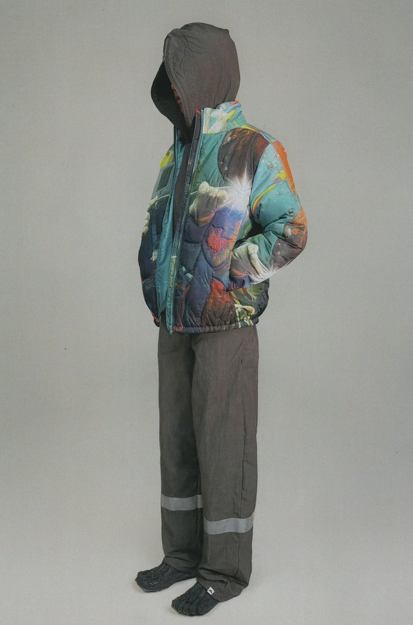 URBAN+FOREST Full-Print Quilted Puffer Jacket