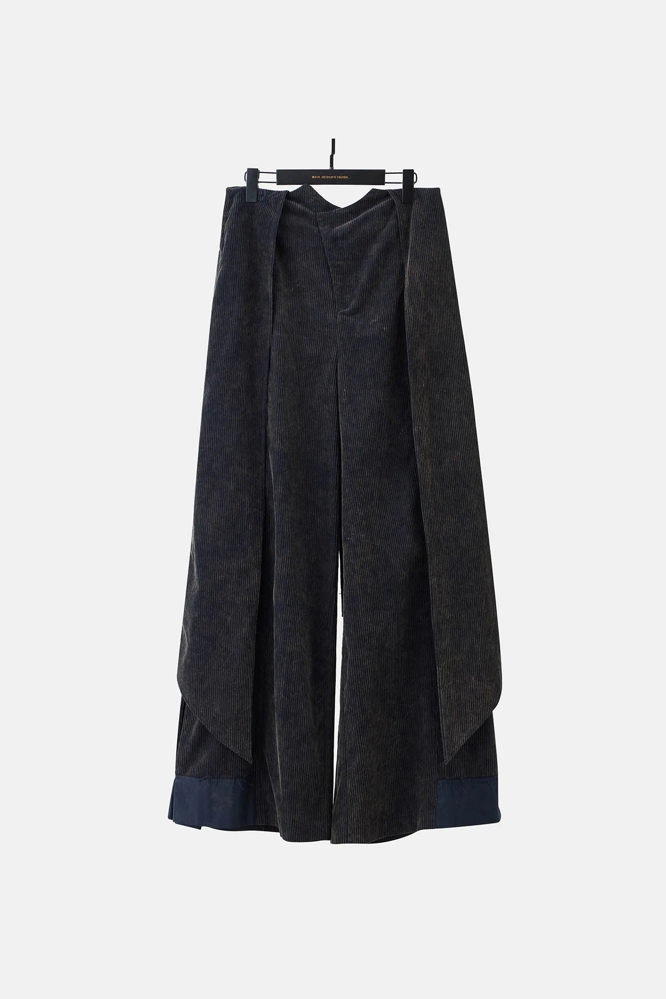 ILNya Nieternite Nifutur Layered Corduroy Wrap-Paneled Wide-Leg Trousers