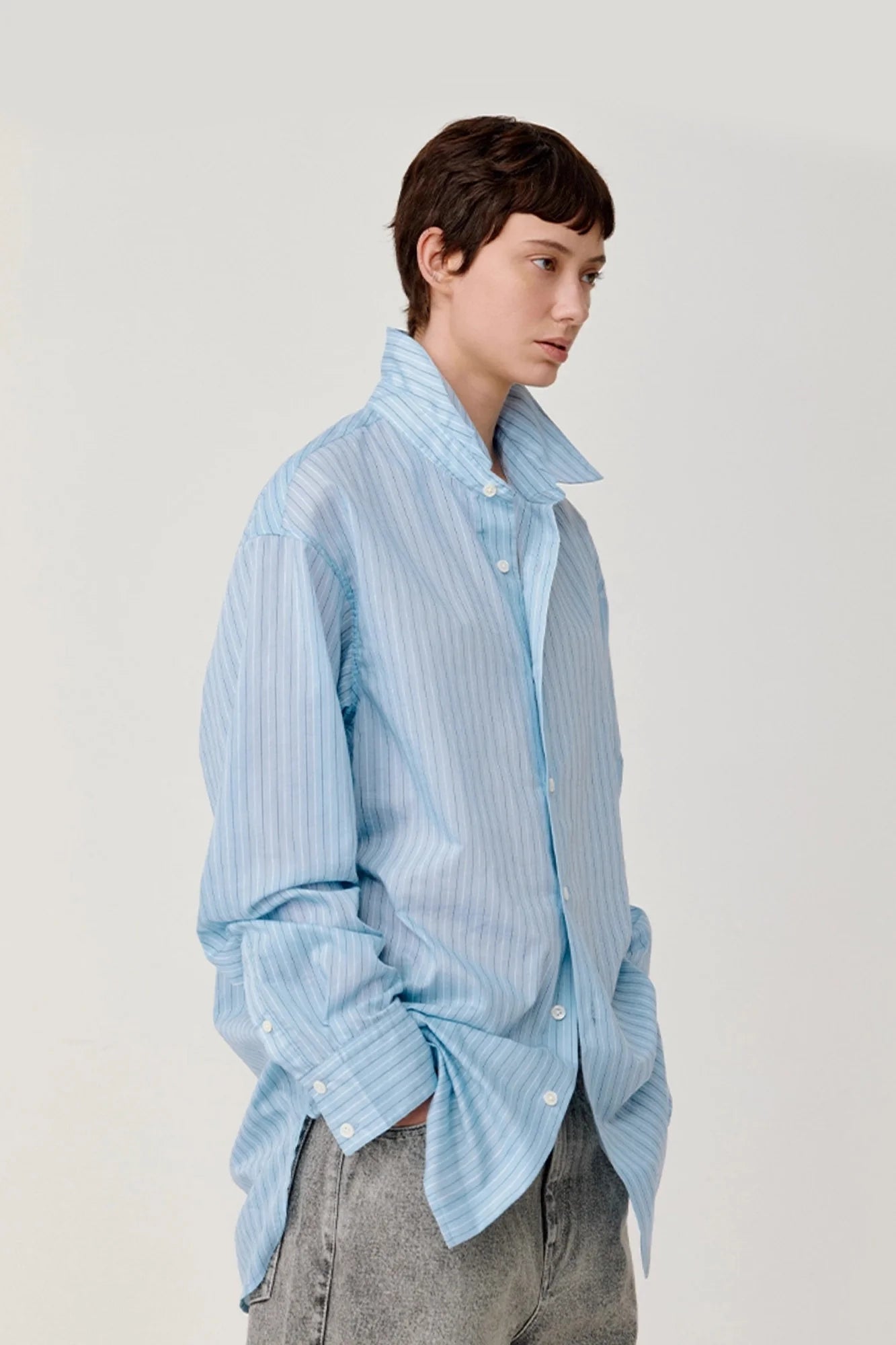 OPICLOTH Classic Striped Long Shirt