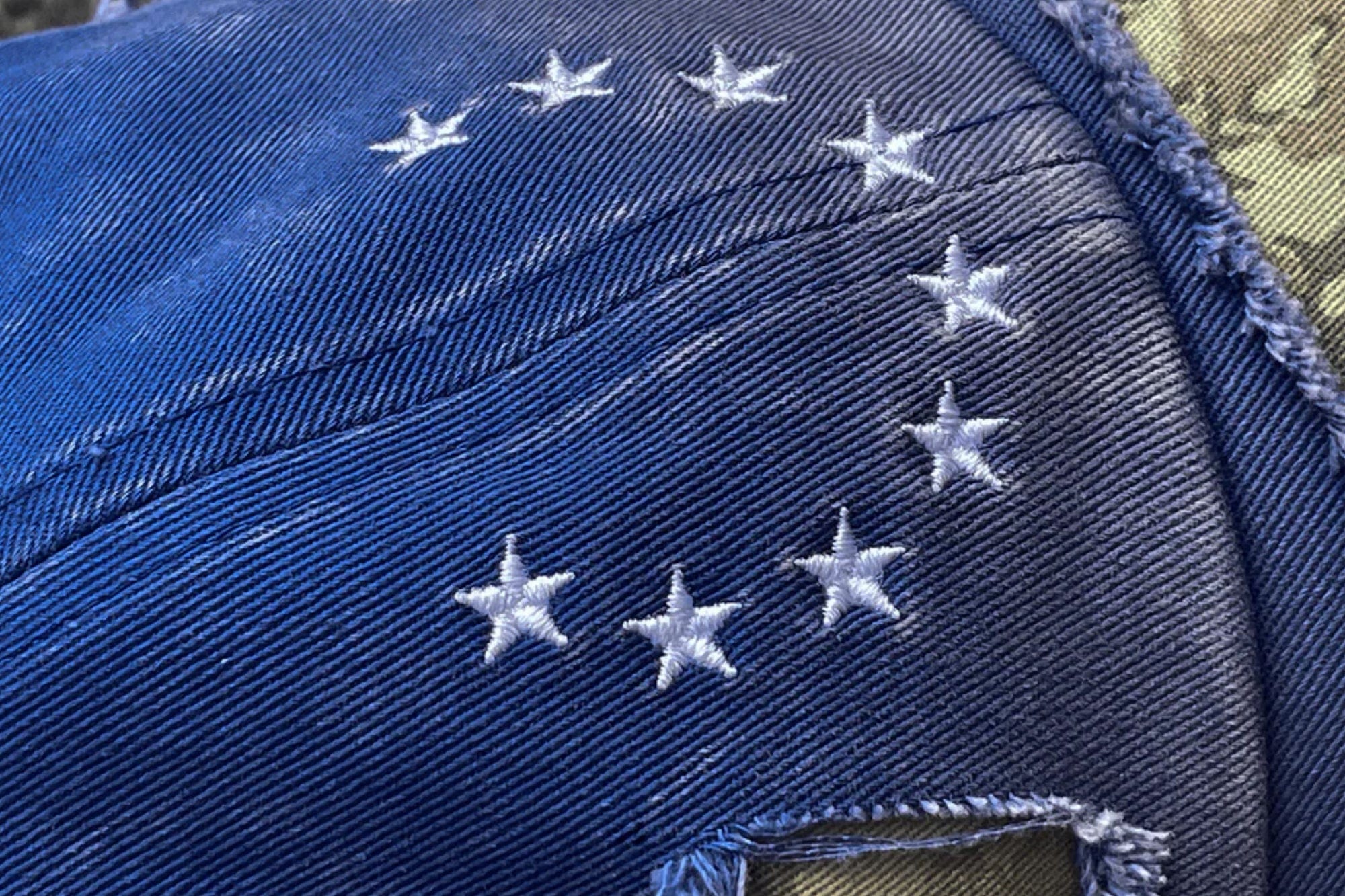 TECNINEGROUP Camo Distressed Panel Star Embroidered Cap