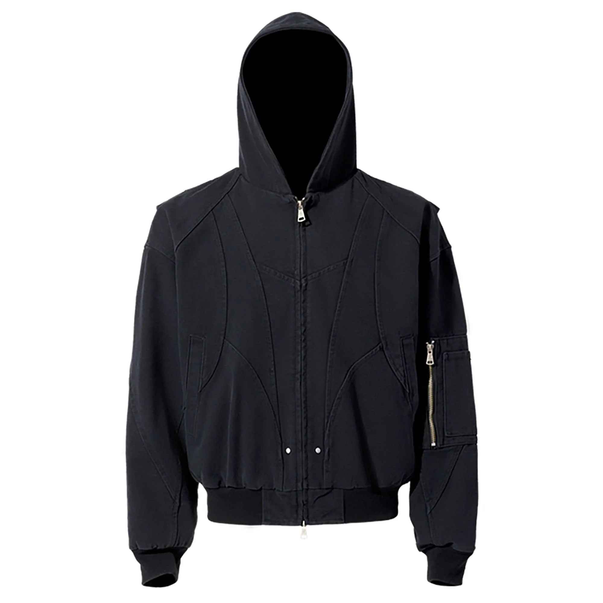 CATSSTAC Deconstructed Paneled Washed Hooded Jacket