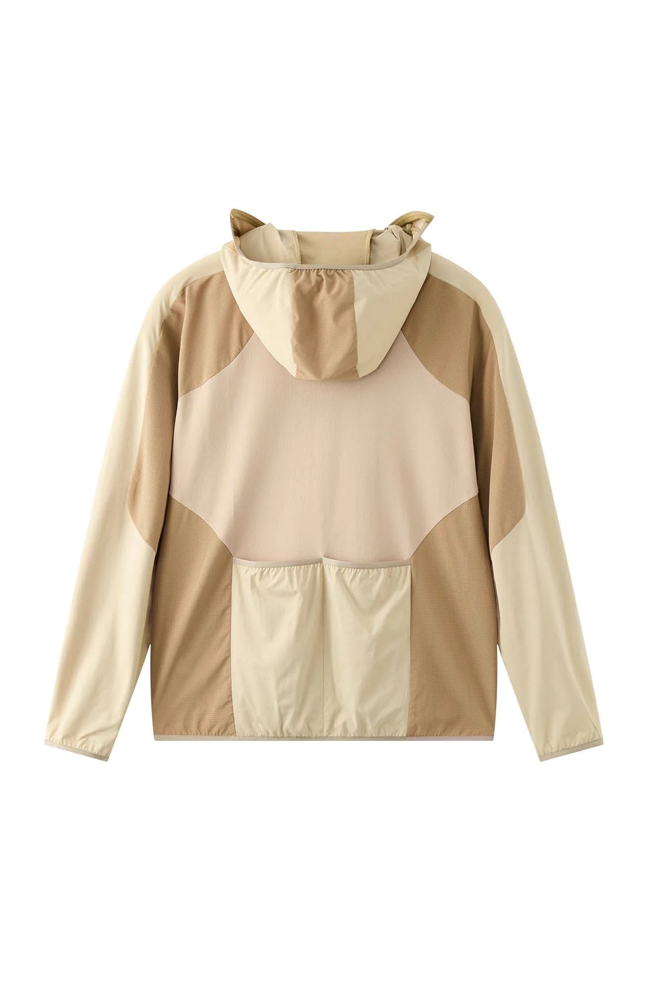 ORGANIC EMOTION Contrast Spliced Hooded Sorona Pullover Jacket
