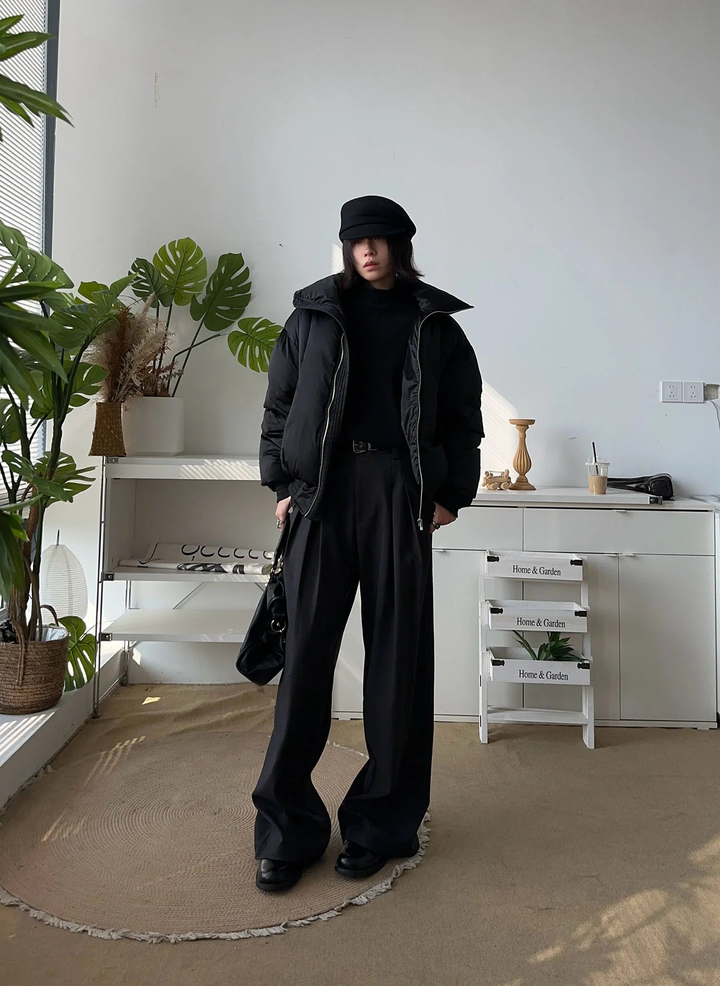 OKAYTHXBYE Essential Pleat Wide-Leg Trousers