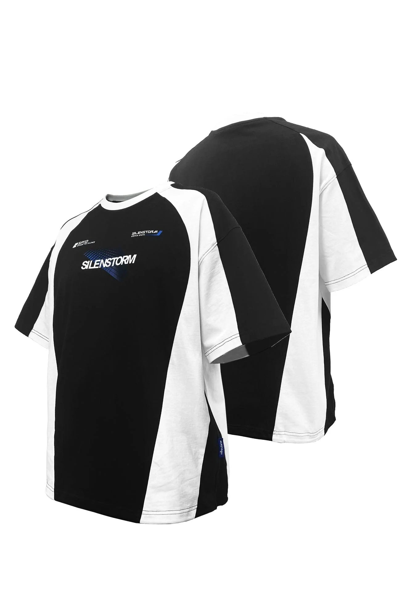 SILENSTORM Contrast Panelled Moisture-Wicking Graphic T-Shirt
