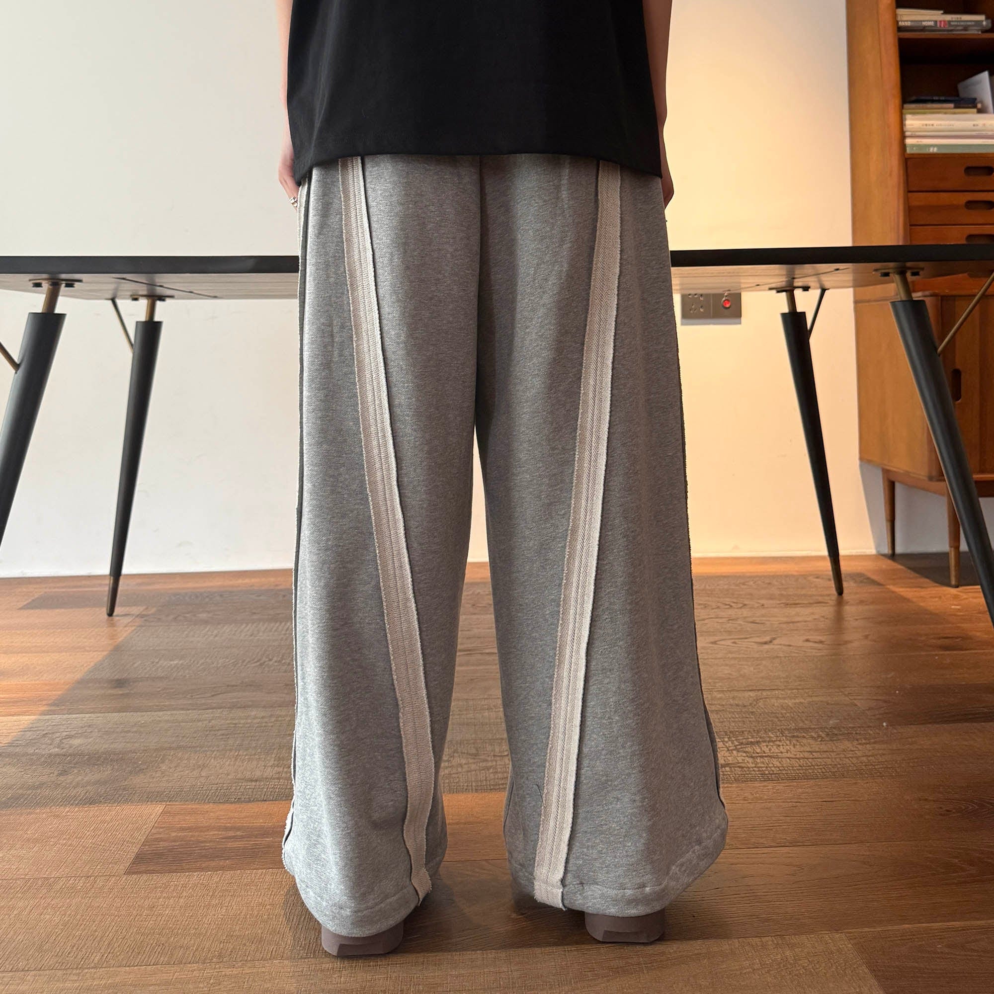 MIICHOUS Frayed Spliced Elastic Pants