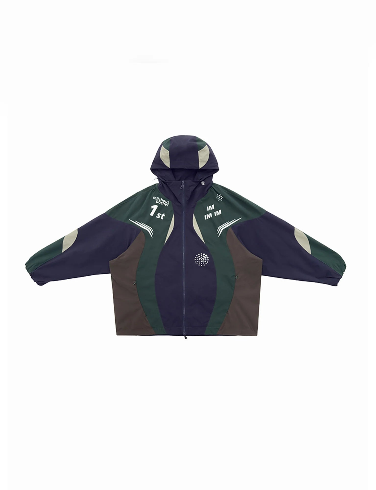 MIICHOUS Contrast Racer Graphic Panel Jacket