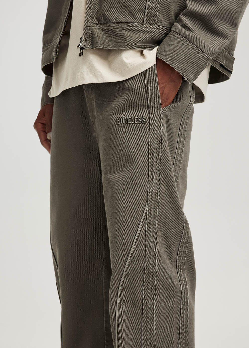 BONELESS Washed Spliced Pants (Only Size XL Left)