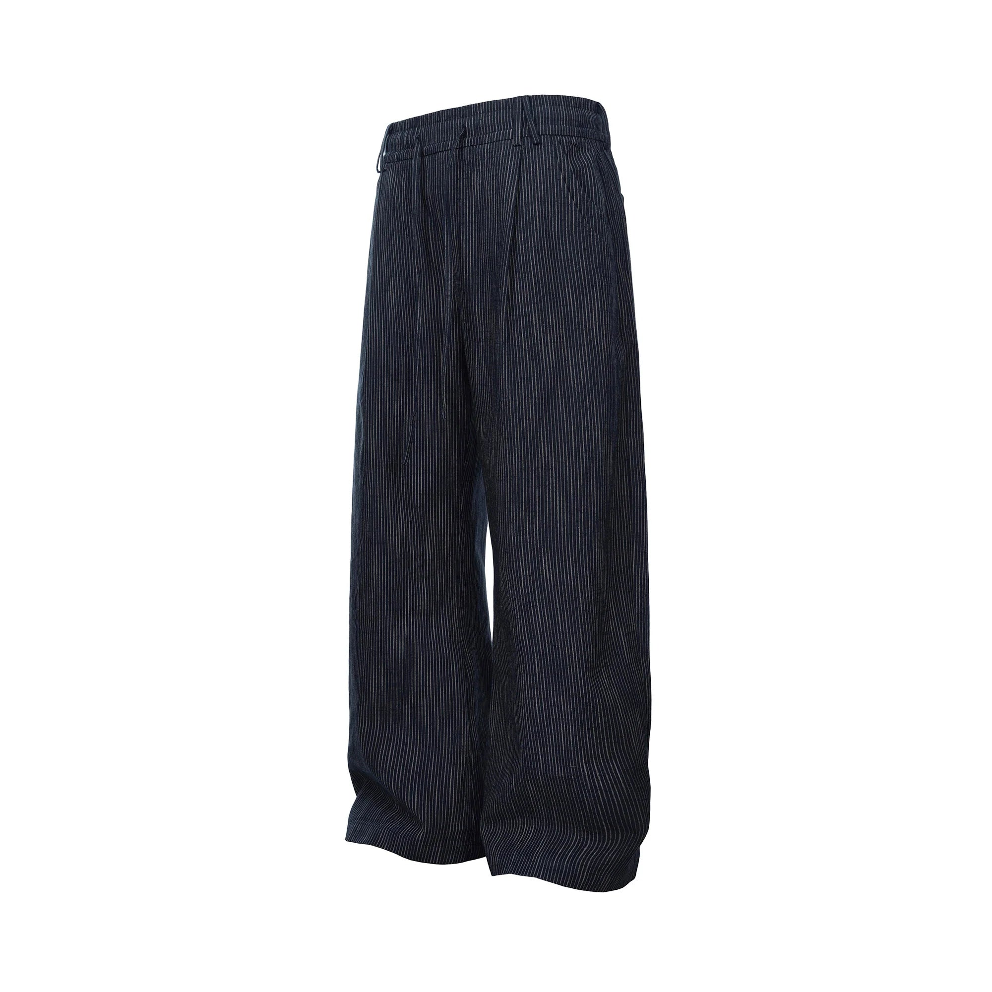 CATSSTAC Striped Double-Pleat Trousers