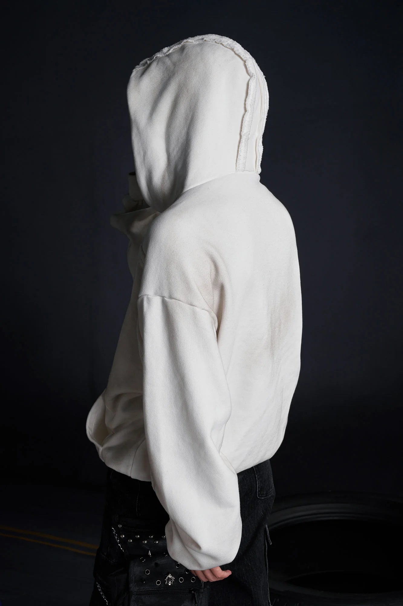 RECOVER ZONE LOGO Embroidered Dirty Wash Hoodie