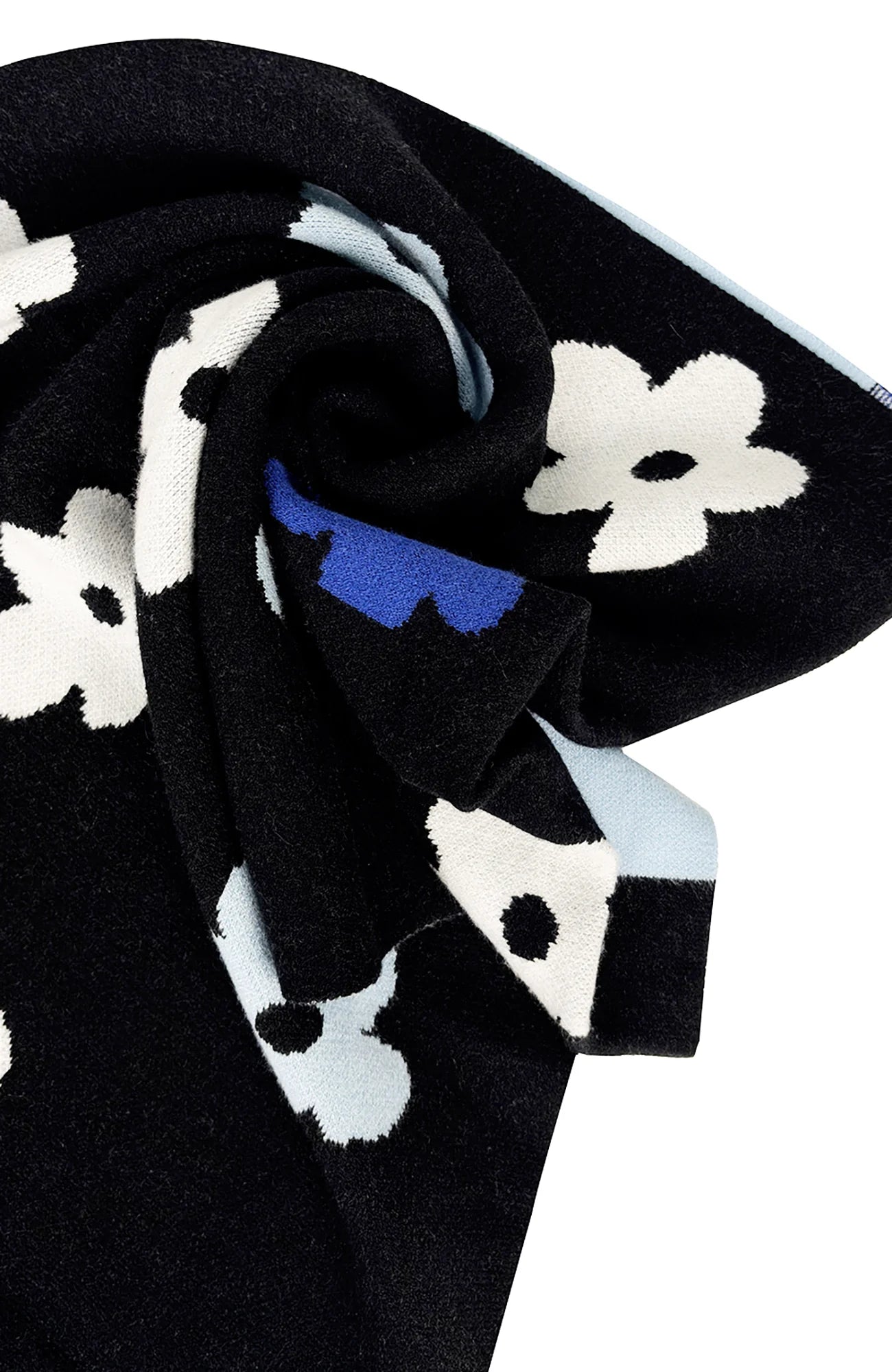 MIICHOUS Floral Jacquard Contrast Scarf
