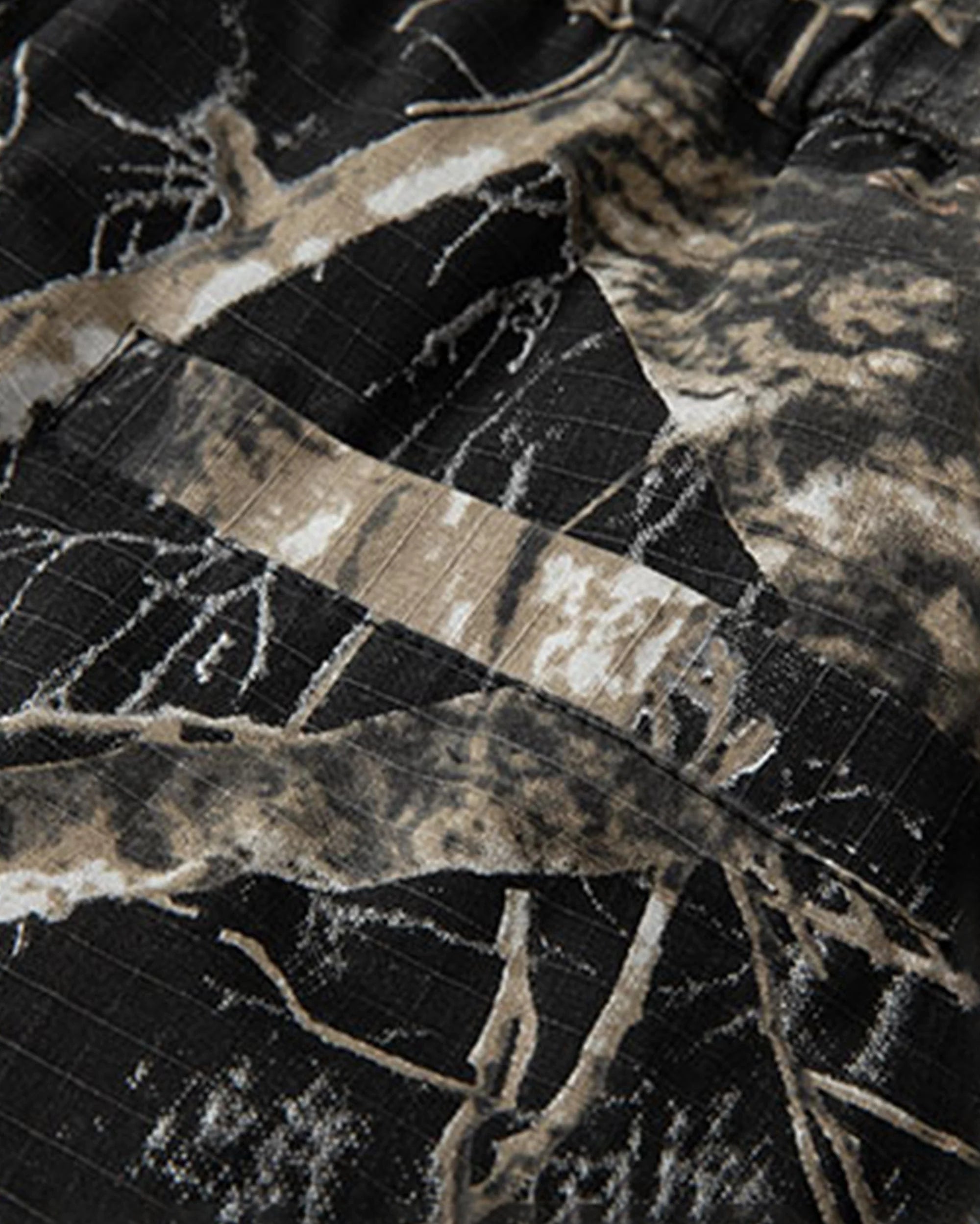 ENSHADOWER Black Camo Multi-pocket Down Pants