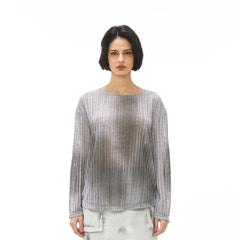 VANN VALRENCE Essential Gradient Sheer Long-Sleeve Tee