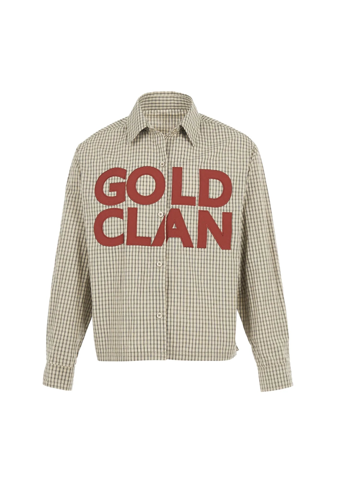 STEEPC Gingham Contrast Patch Boxy Shirt