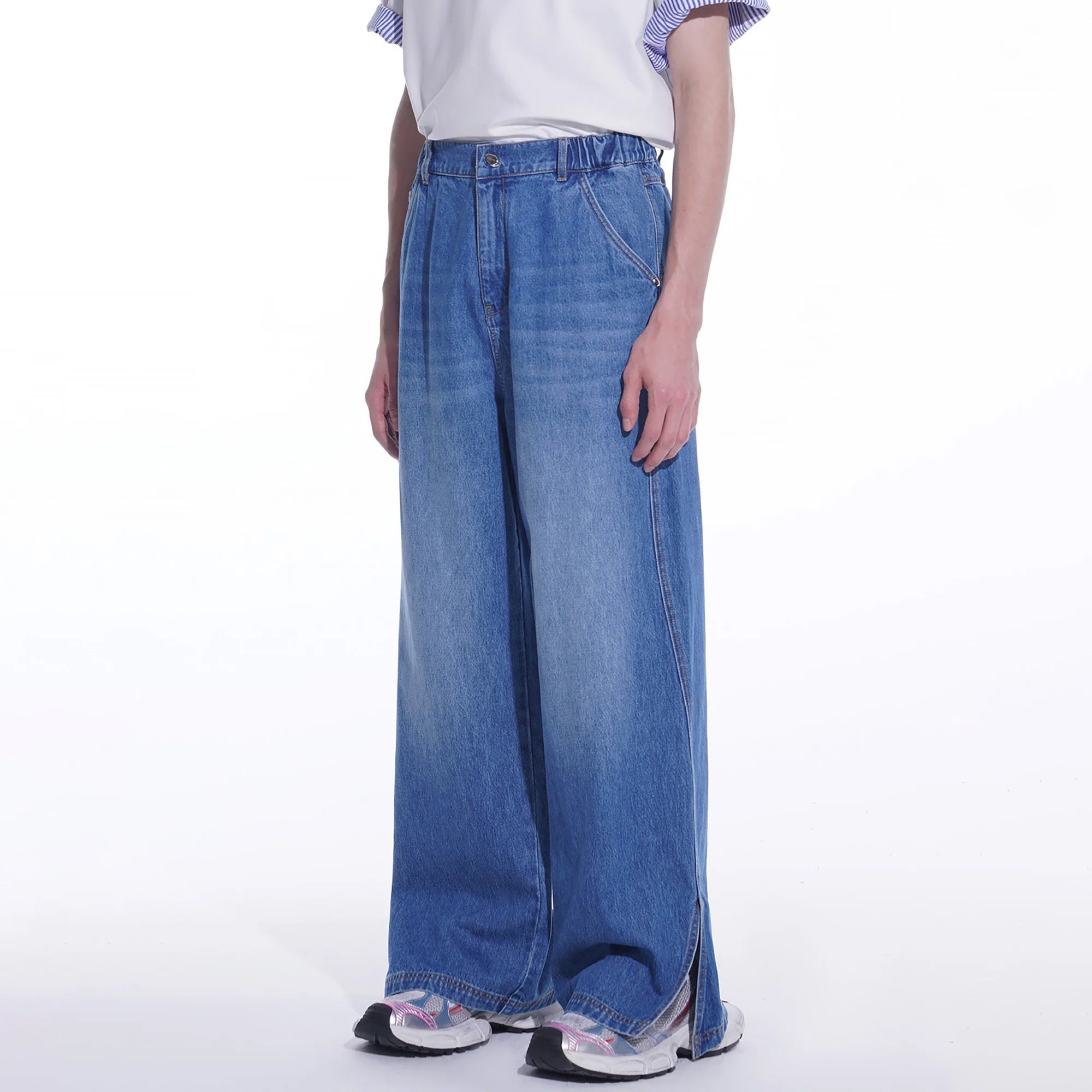 TIWILLTANG Side-Cut Oversized Jeans