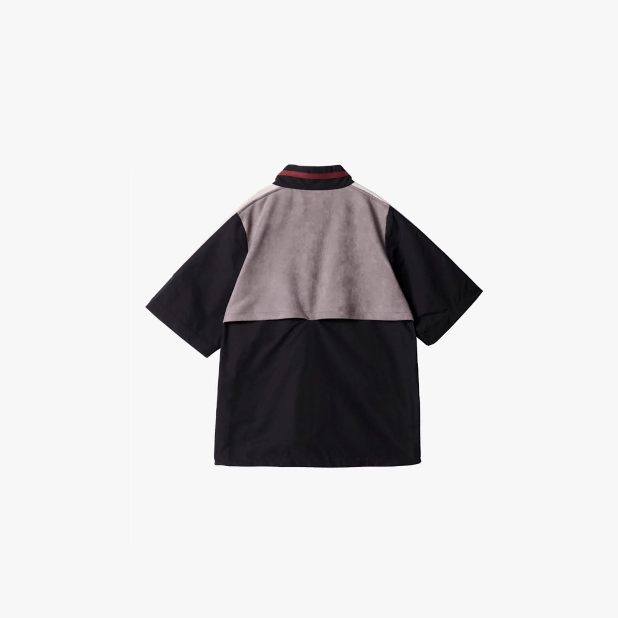 ERROR CODE ROBOT Diagonal Stripe Suede Track Half Jacket