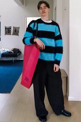 WIID Slanted Pleat Wide-Leg Trousers