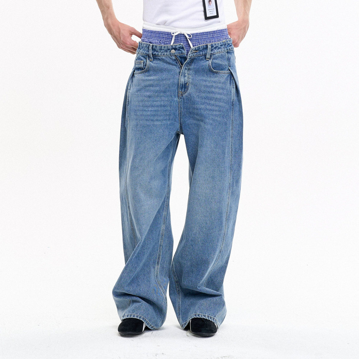 LEONSENSE Essential Oversized Curved Jeans