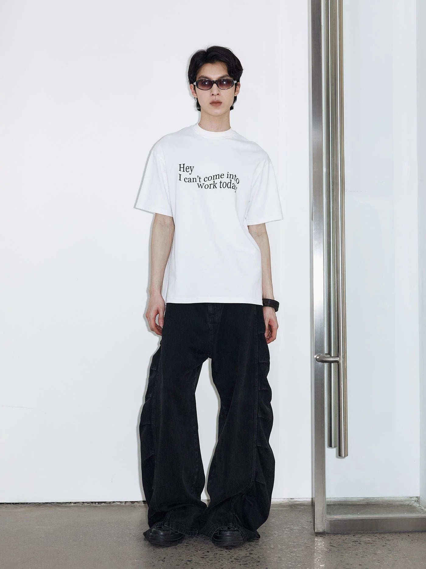 49PERCENT Essential Slogan T-Shirt