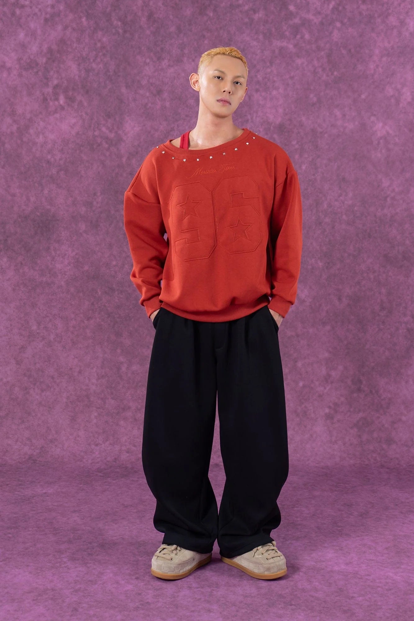 CLP No.96 Patch Studded Sweatshirt