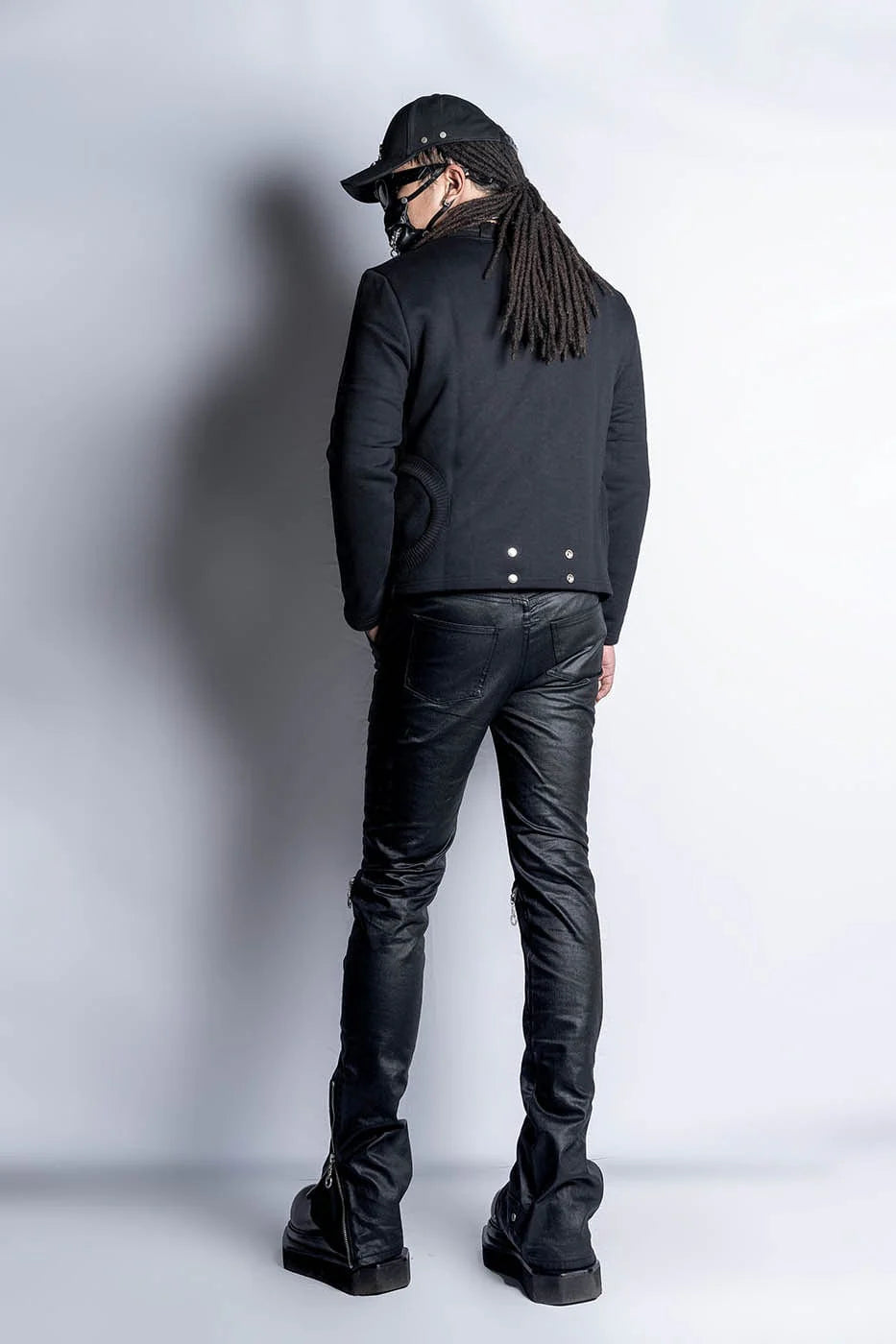 INSIDE OUT Multi-Zipper Rivet Pants