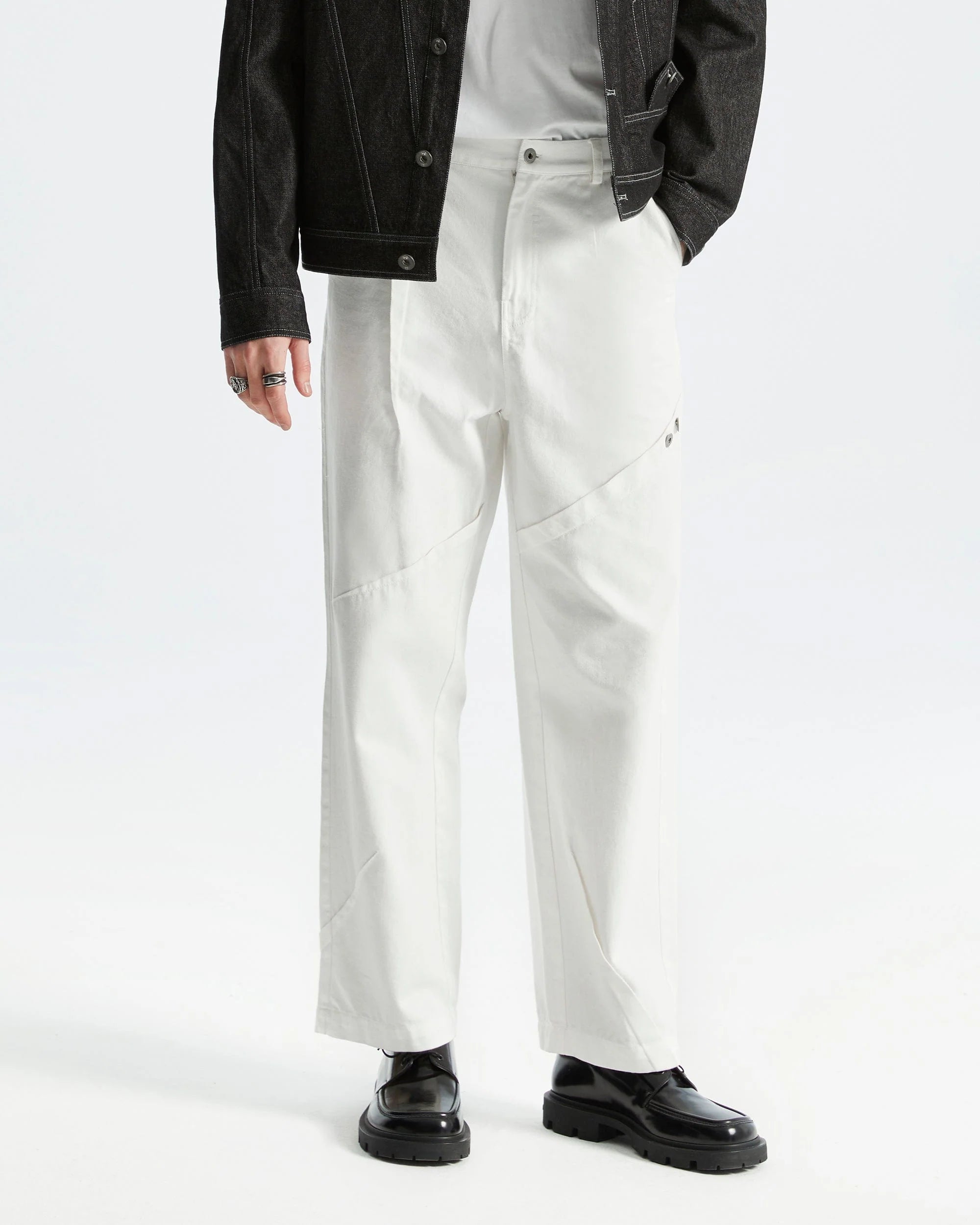 ORGANIC EMOTION Deconstructed Washed Jeans