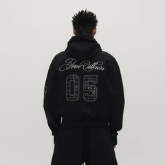 SAVAGEGROWTHWORLD No.05 True Villain Patch Zip-Up Hoodie