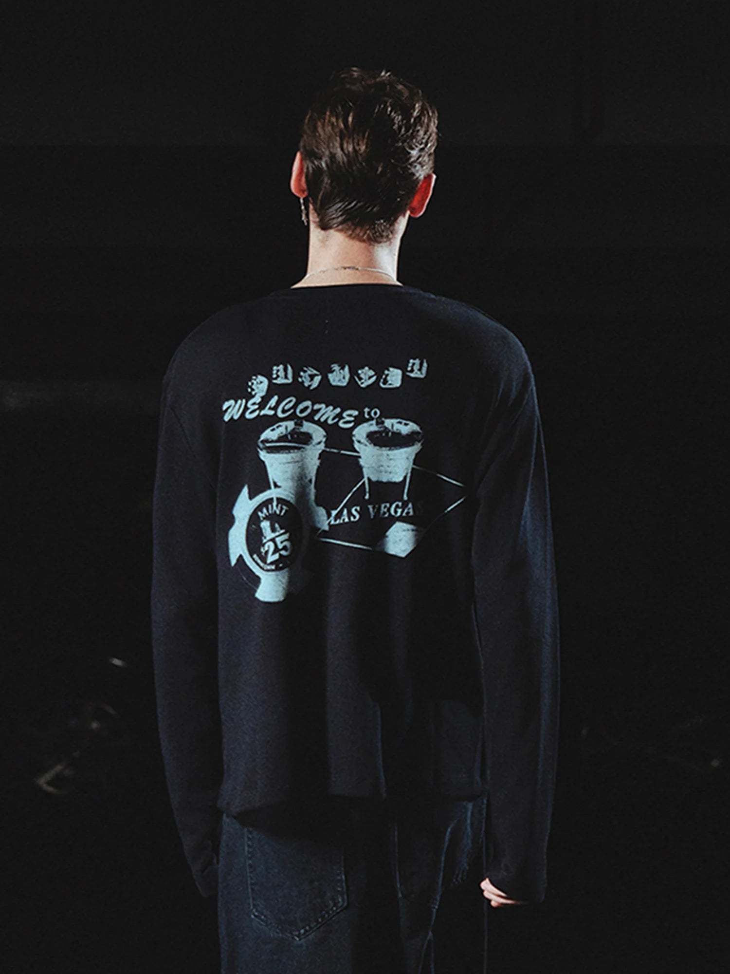 RICHILL Retro Vegas Waffle Henley Long-Sleeve Tee