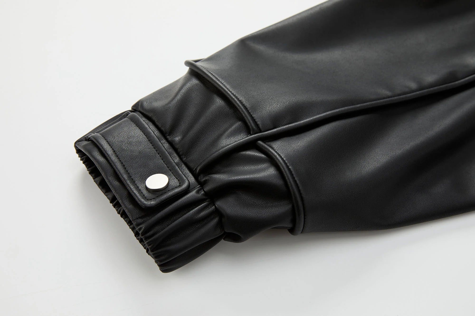 ORGANIC EMOTION Faux Leather Piped Seam Jacket