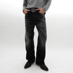 IN EXISTENCE Star Embroidered Corduroy Flare Jeans