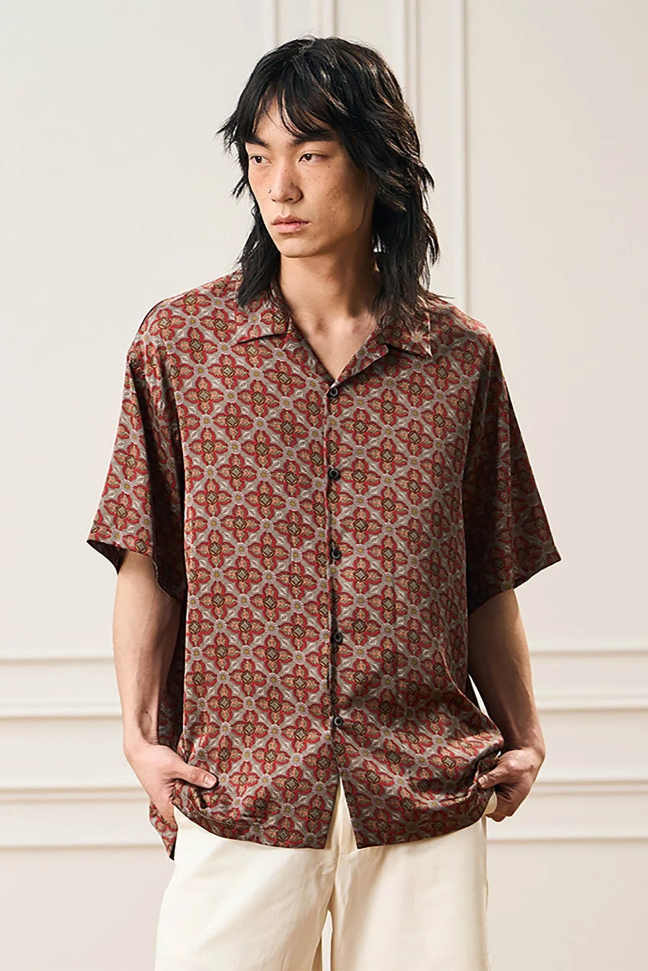 EPIC POETRY Medieval Tile Cuban Half Shirt