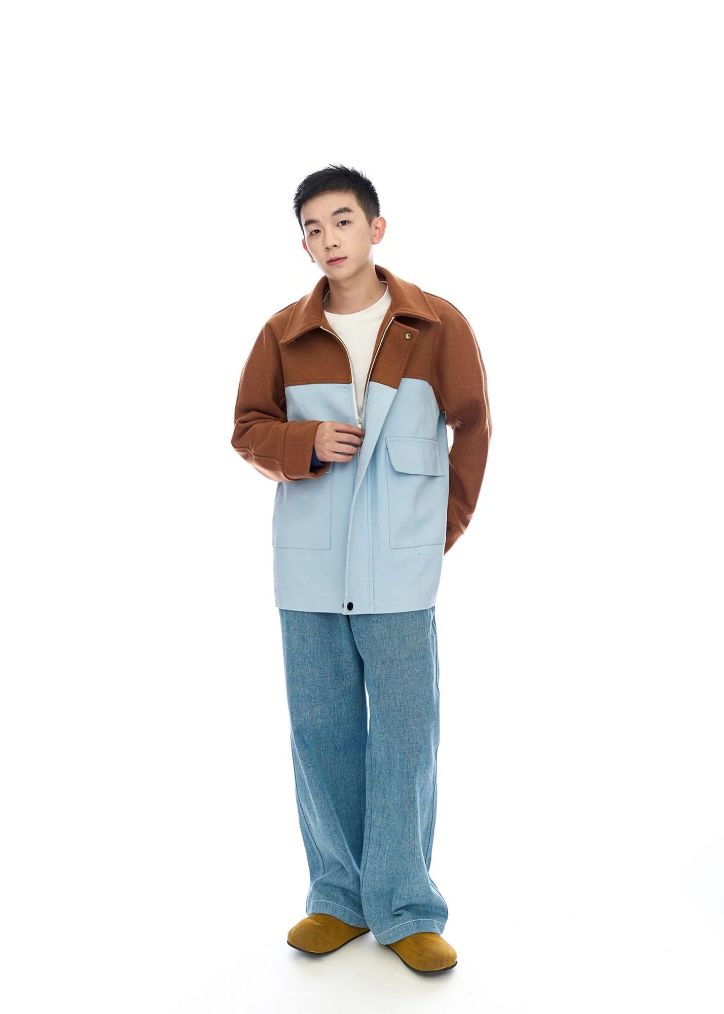 WIID Contrast Panel Wool-Blend Jacket