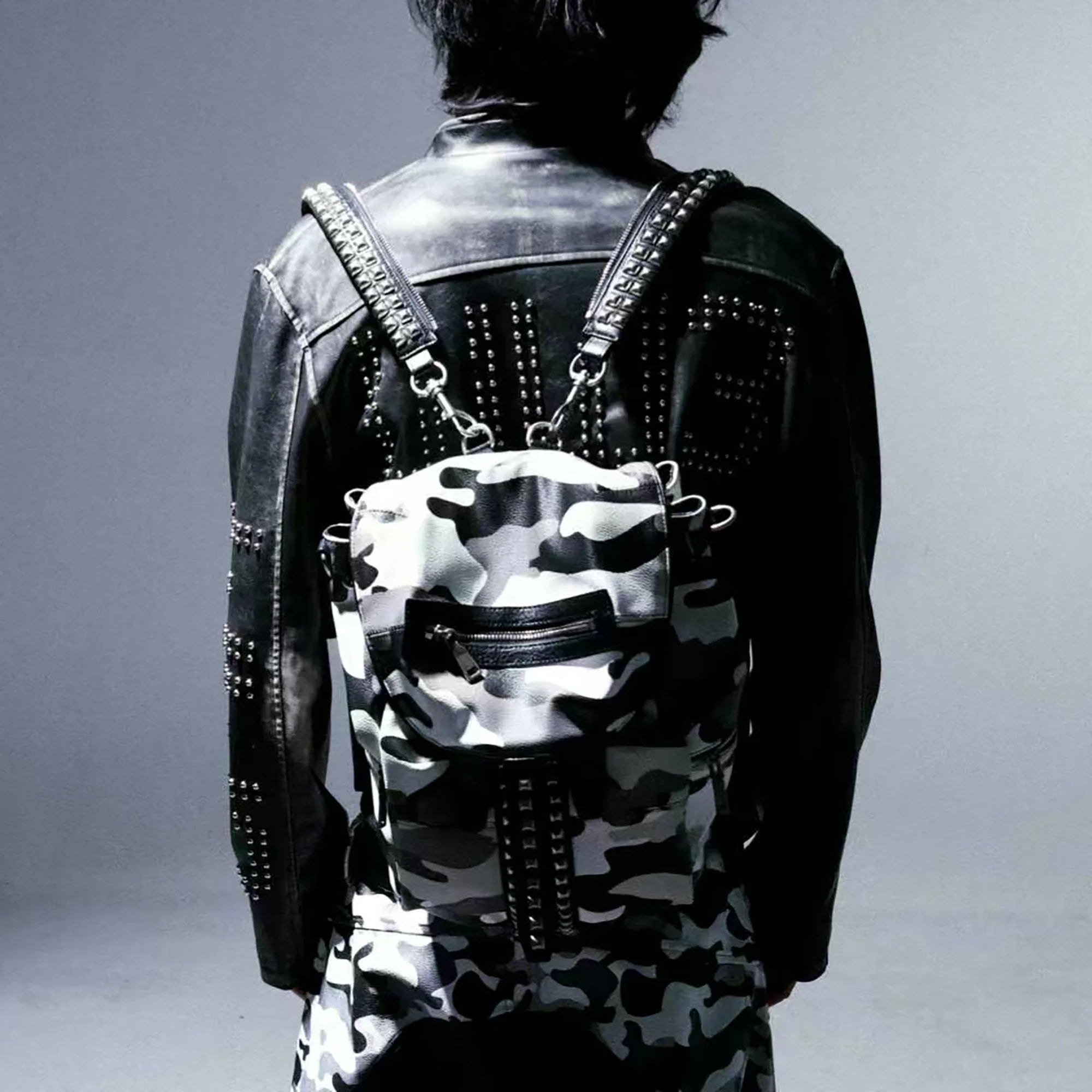 PCCVISION x GMK Studded Camo PU Backpack