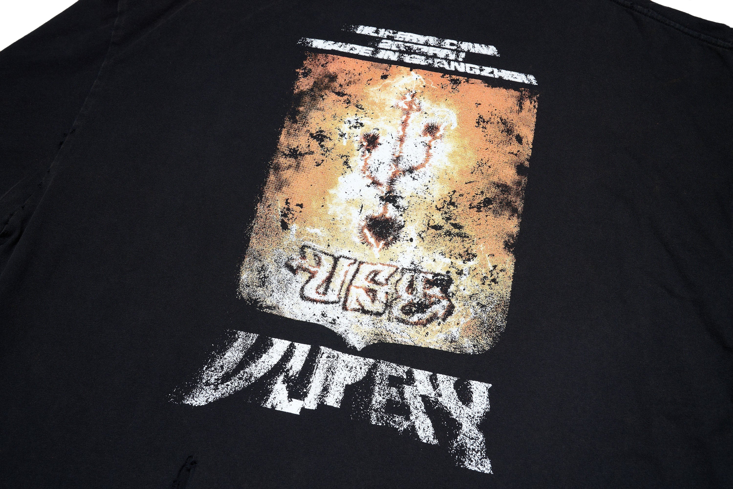 ULIPERY Distressed USB Graphic Sweatshirt