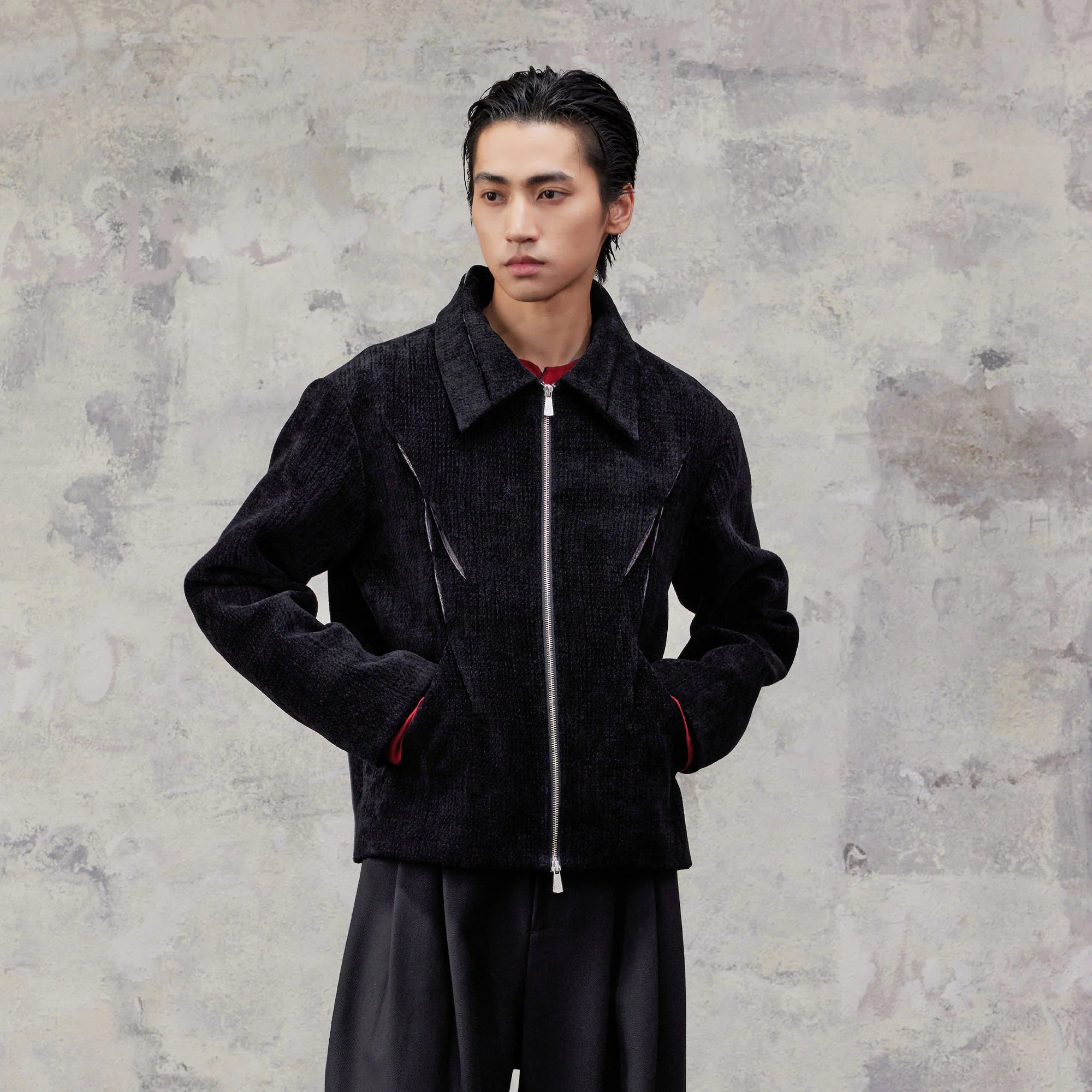 ALVNG AR ANTS Chenille Dual Zip Jacket