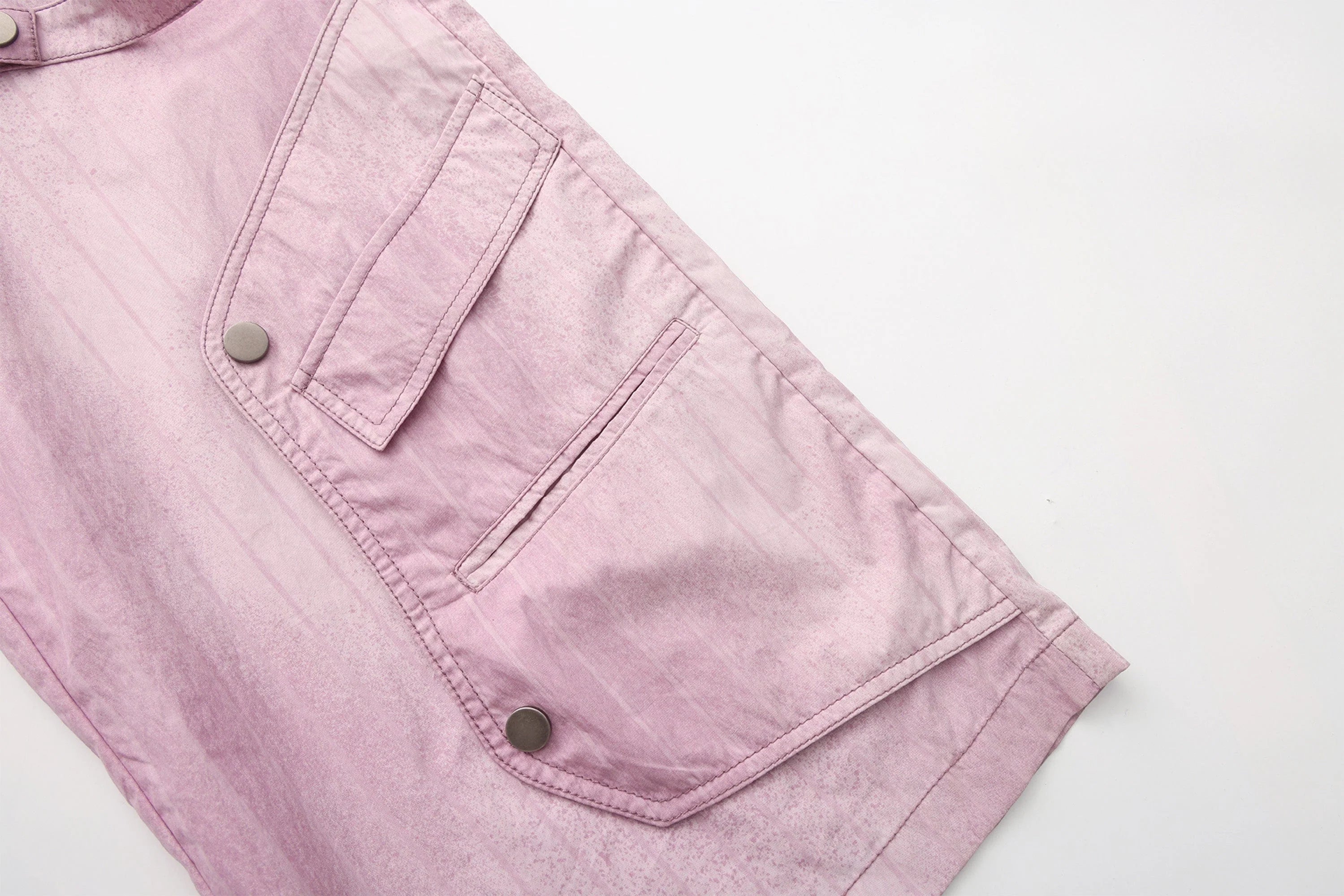 VANN VALRENCE Strap-Wrapped Striped Multi-Pocket Cargo Pants