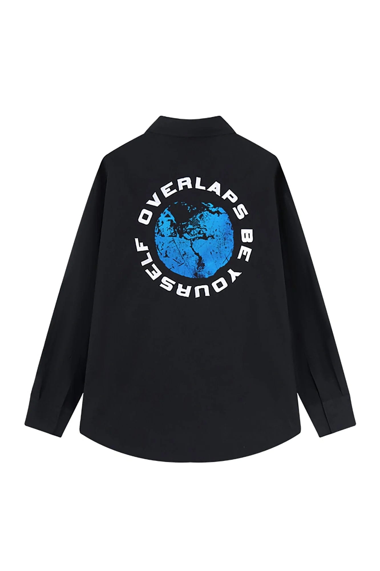 OVERLAPS Back Earth Graphic Overshirt