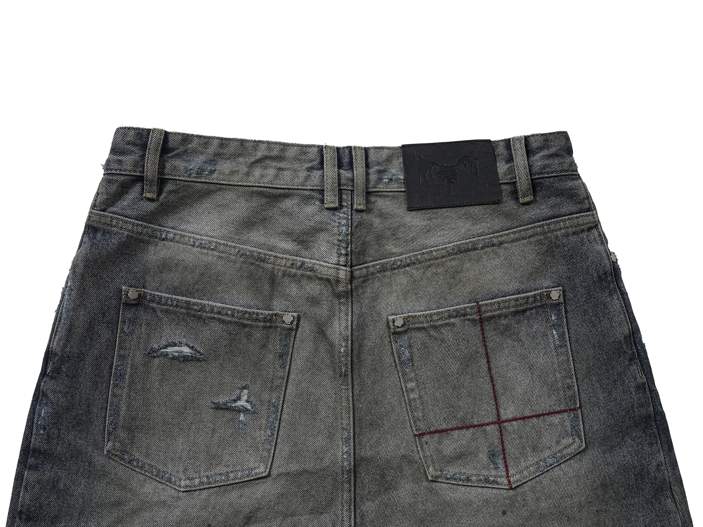 UNDERWATER Muddy Ripped Baggy Jeans