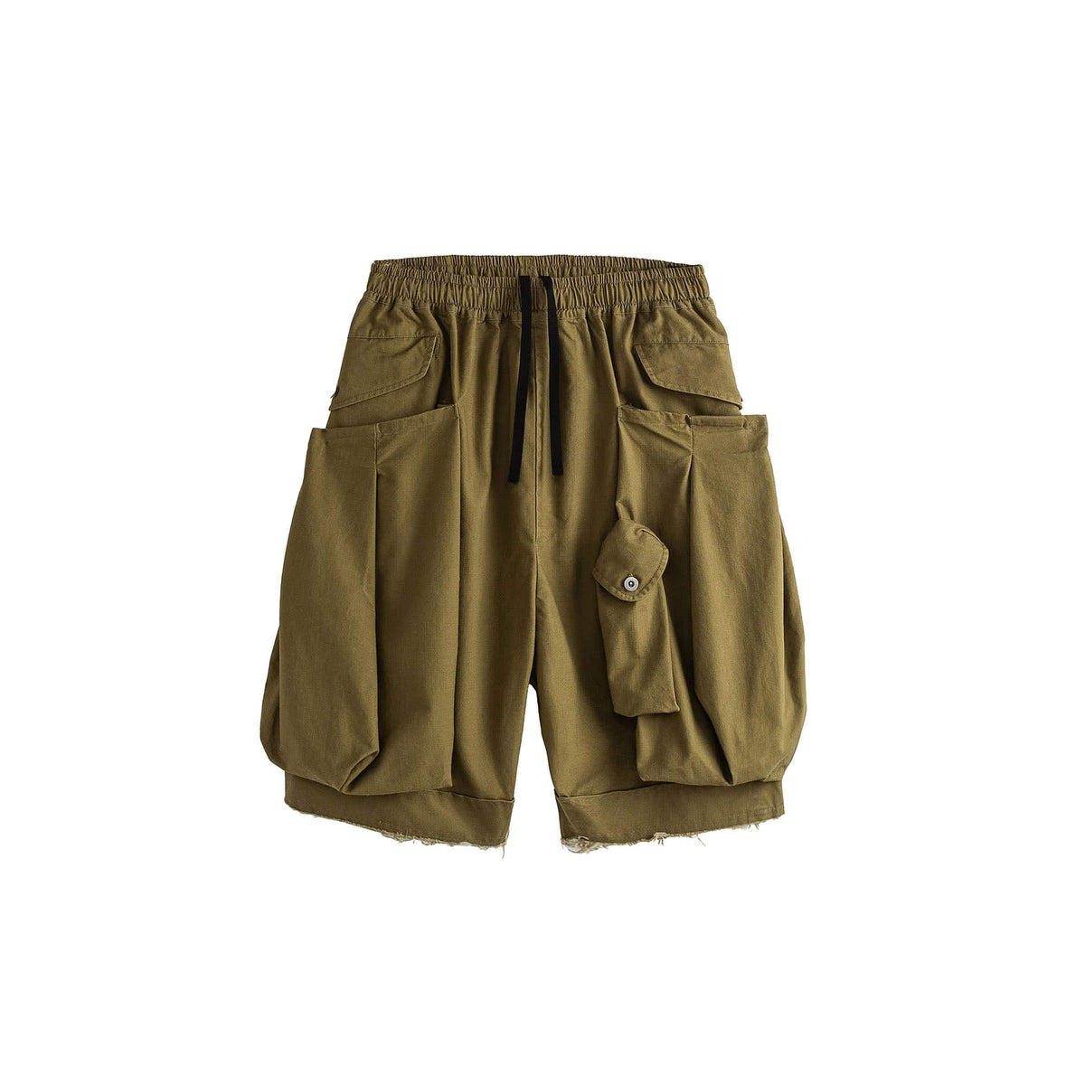ME DA IGUAL Multi-Pocket Raw Hem Utility Balloon Shorts